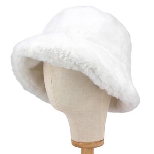 White Fur Bucket Hat Style Simple Casual